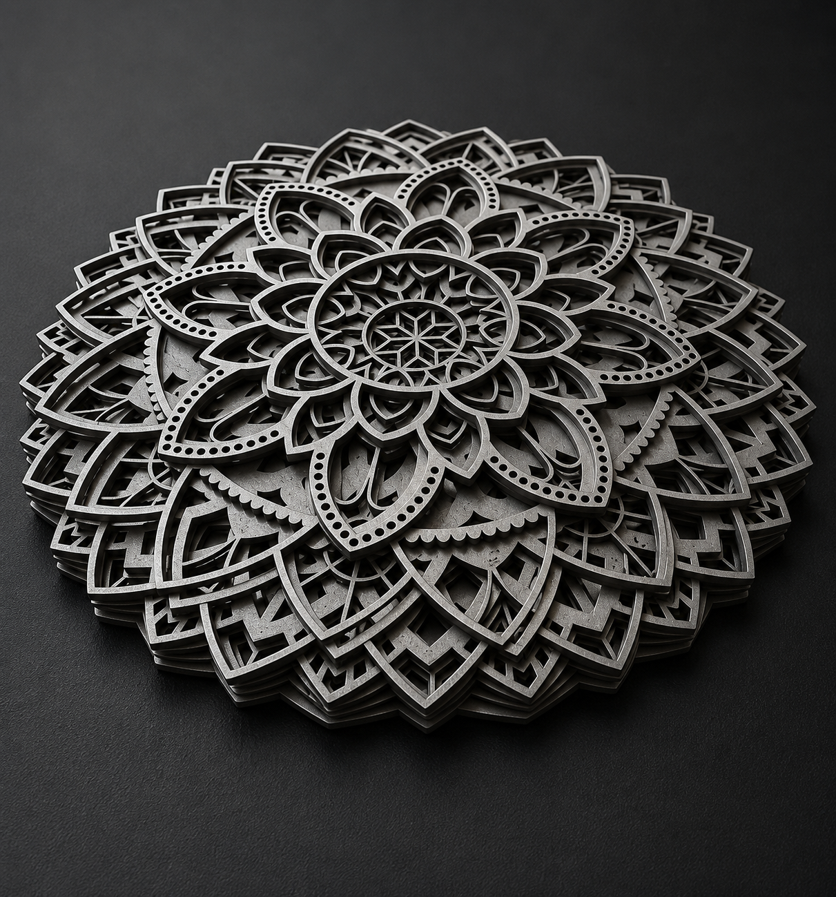 Multi-Layered Steel Mandala — View 2